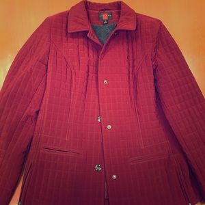 Gallery Red Quilted Coat (M)